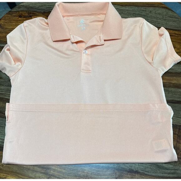 Class Club Moisture Wicking Peach Polo Youth 14-16 - Picture 7 of 7